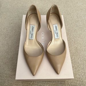 Jimmy Chop Mariella Nude Heels; size 35